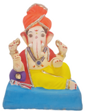 Eco Friendly Ganesha Phetawala Ganpati or Shadu Mitti Ganesha 9"