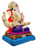 Eco Friendly Ganesh Padmasana  Murti  - Shadu Mati Ganesha 12"