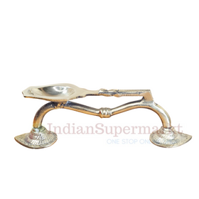 Brass Aarti Jyot with Long Handle