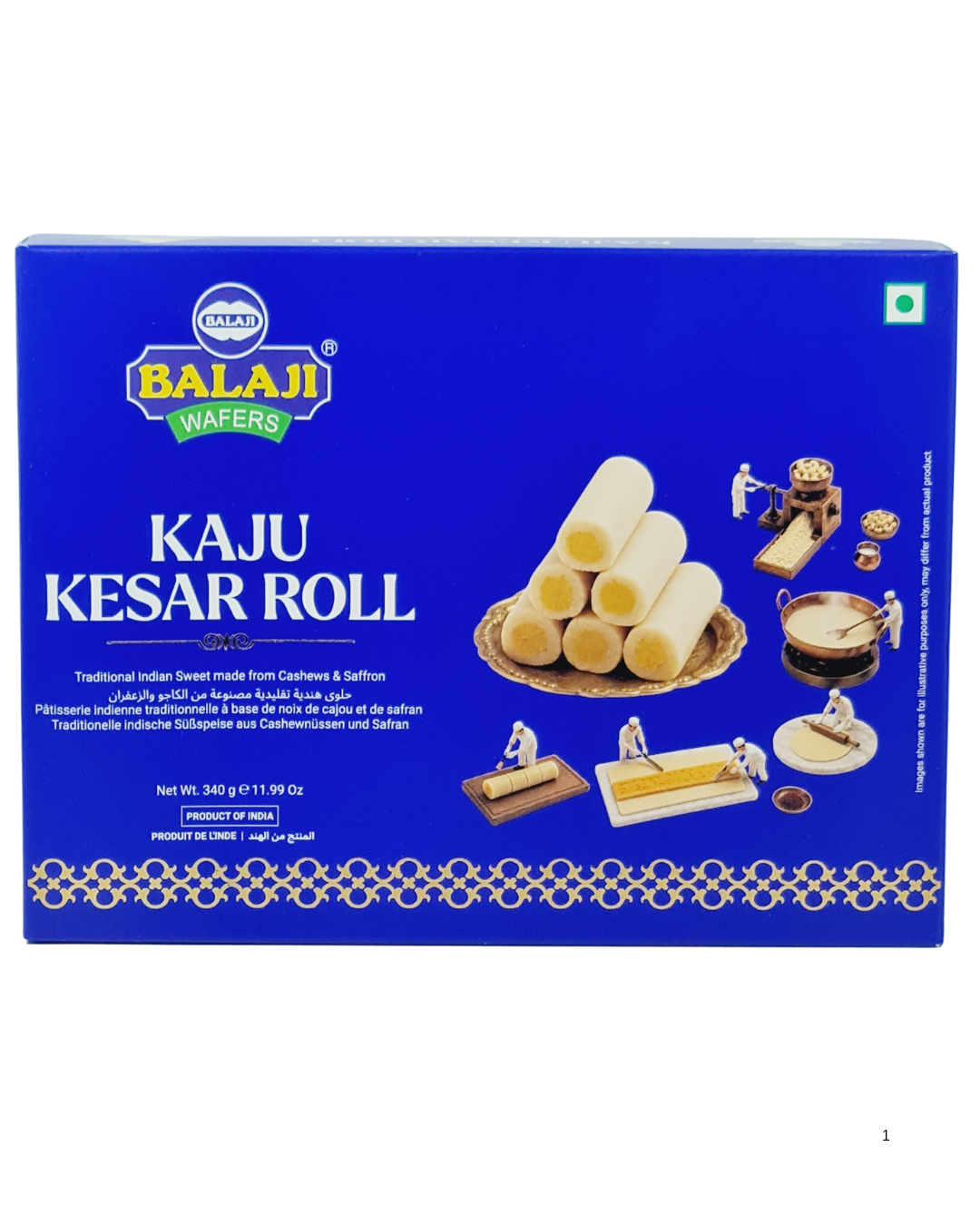 Balaji Kesar Kaju Roll  340gm