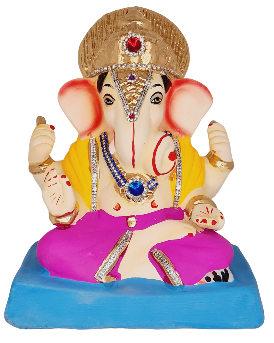 Eco Friendly Ganesha Dagdusheth Style Ganesha 9"