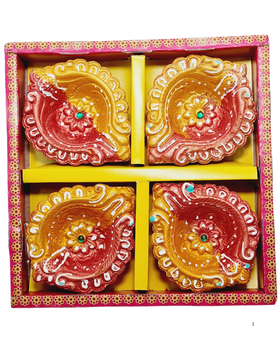 Clay Diya or Mitti Diya - Set of 4