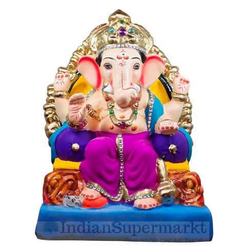 Eco Friendly Ganesha  Lal Bagh Raja  Double Load  or Shadu Mati Ganesha 13"