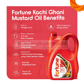 Fortune Mustard Oil Kachi Ghani Edible 5Ltr