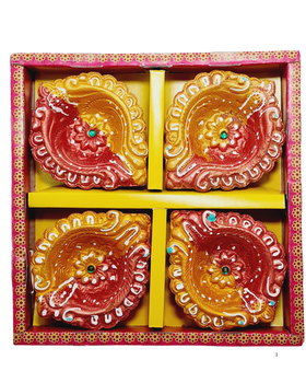 Clay Diya or Mitti Diya - Set of 4