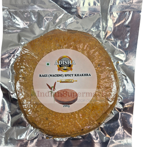 Adisha Khakhra Ragi - Nachni Spicy - 200gm