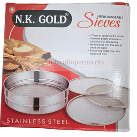 Stainless Steel Atta Sieves - Atta Channi - 4 in 1