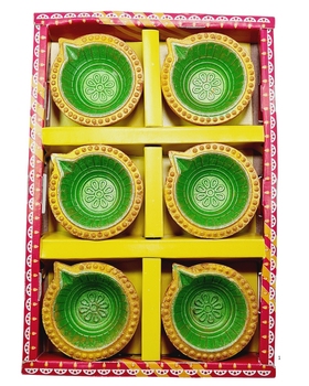 Clay Diya or  Mitti Diya  - Set of 6