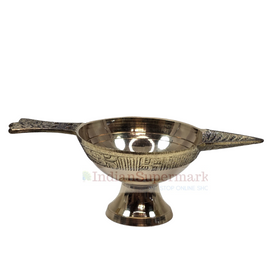 Brass Diya Jyot OM Engraved