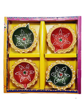 Clay Diya or Mitti Diya - Set of 4