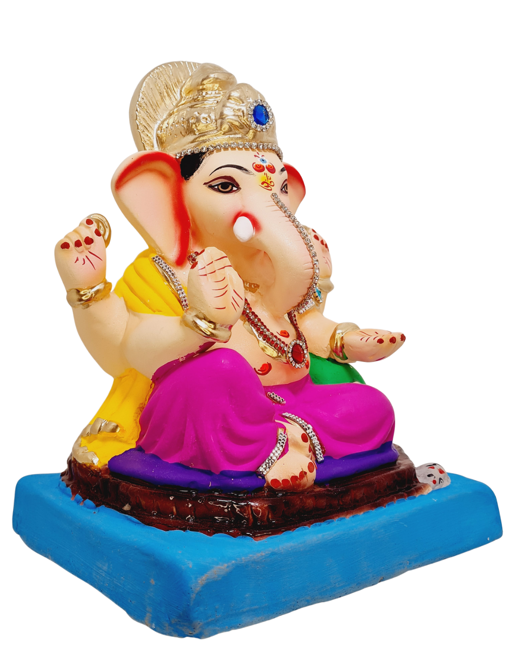 Eco Friendly Ganesha Rajmudra Ganesha or Shadu Mitti Ganesh 10"
