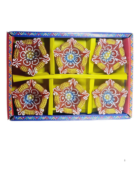 Clay Diya or  Mitti Diya  - Set of 6
