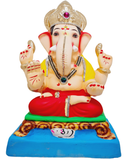 Eco Friendly Ganesh Padmasana  Murti  - Shadu Mati Ganesha 12"