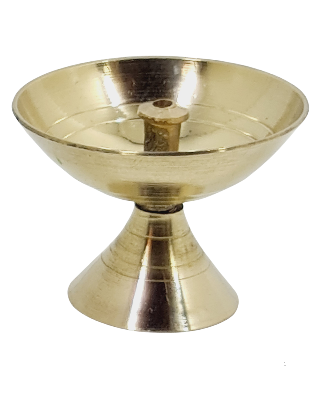Brass Akhand Plain Diya Jyot with Stand