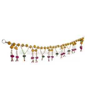 Pompom & Pearl toran or Bund or Bandharwar