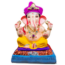 Eco Friendly Ganesha Tilak Pheta Purple Double Load  or Shadu Mati Ganesha 11