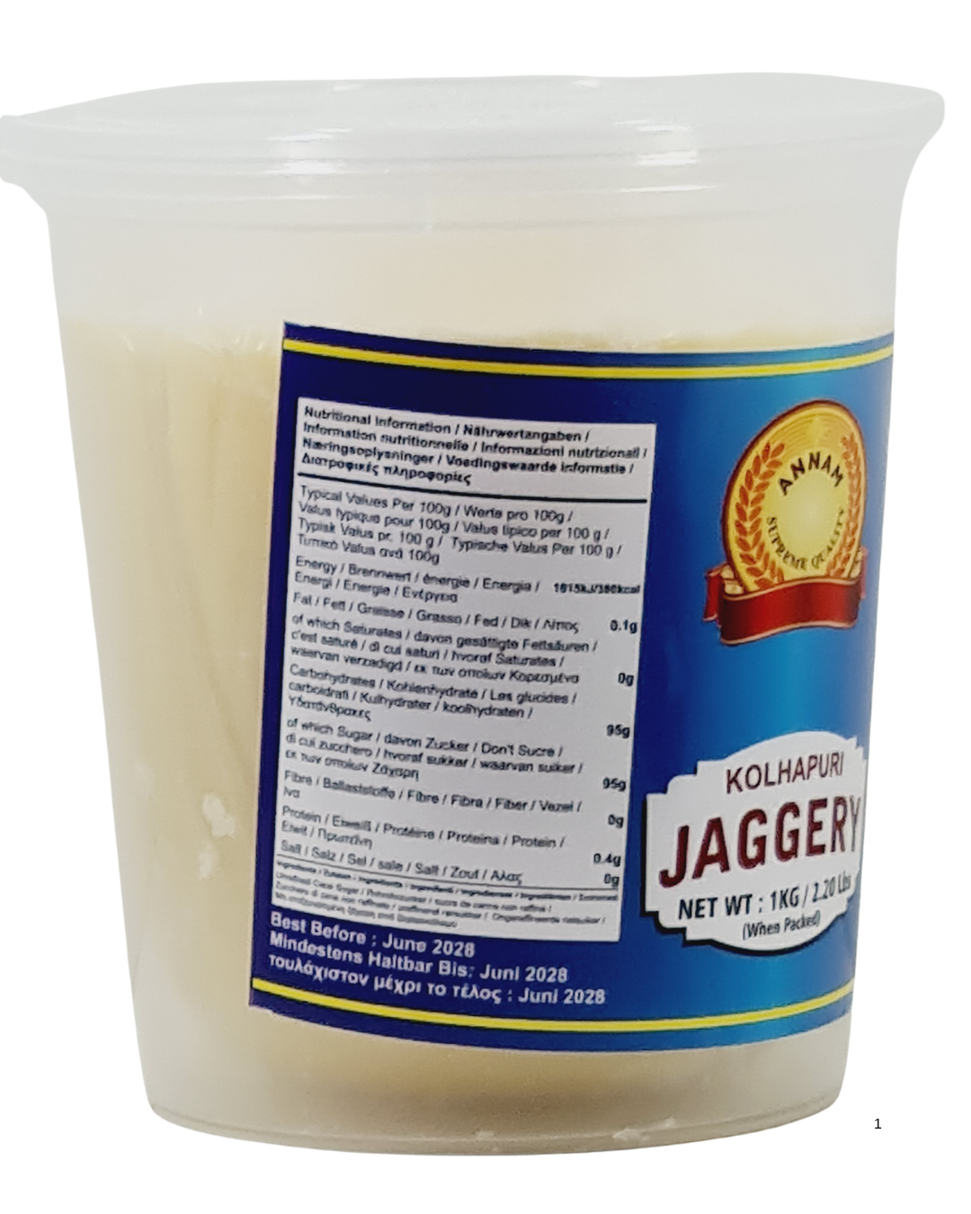 Annam Kolhapuri Jaggery White Tub 1kg