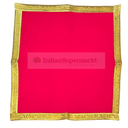 Velvete Aasan for God idols Red Colour - 32cm X 32cm