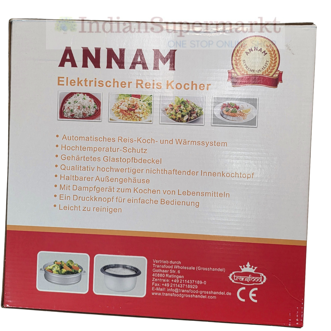 Annam Electric Rice Cooker With Steamer 2.8ltr