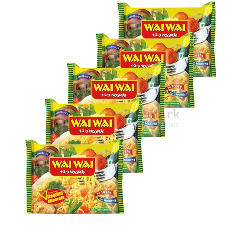 Wai Wai Instant Noodles Veg Pack of 5 X 75gm