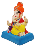Eco Friendly Ganesha Phetawala Ganpati or Shadu Mitti Ganesha 9"