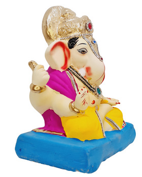 Eco Friendly Ganesha Dagdusheth Style Ganesha 9"