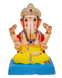 Eco Friendly Padmasana Ganpati Bappa Murti or Shadu Mati Ganesha 9"