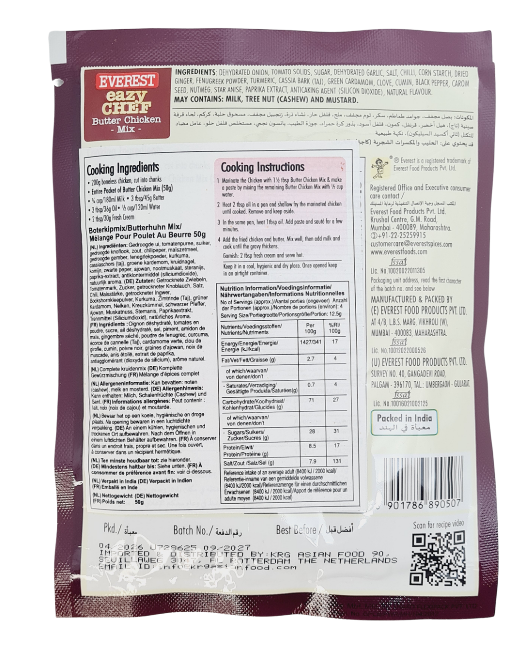 Everest Butter Chicken Mix (Read2Cook) Mix 50gm