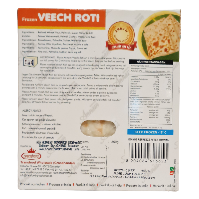 Annam Frozen Veech Roti 5pcs (Delivery in Berlin)