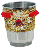 Karwachauth Thali Set Flowers on Thali