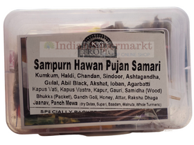Sampurn Hawan Pooja Samagri including Upla (Dry Cow Dung) - IndianSupermarkt