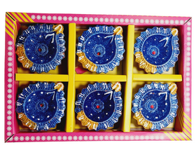 Clay Diya or  Mitti Diya  - Set of 6