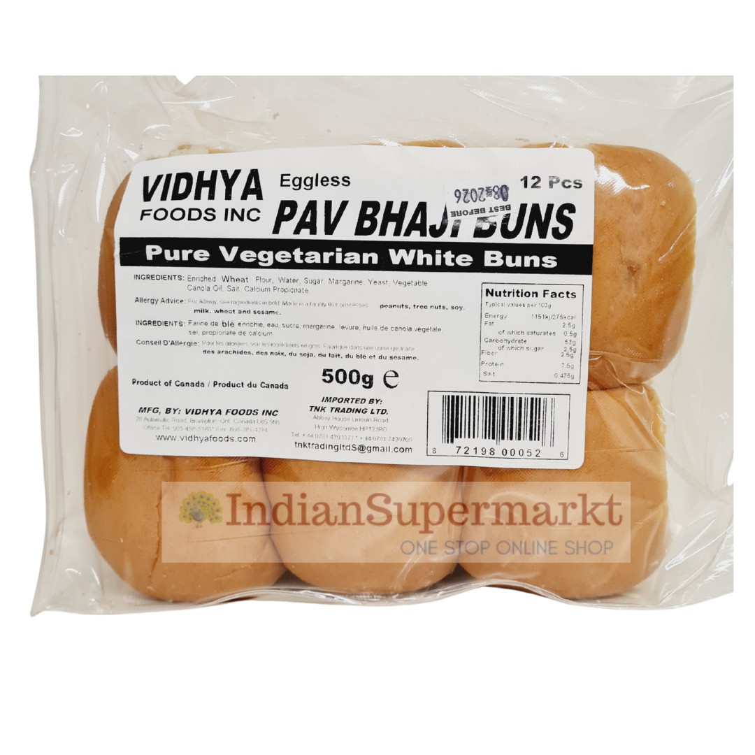 Vidhya Pav Bhaji - Buns  12pcs Eggless - IndianSupermarkt