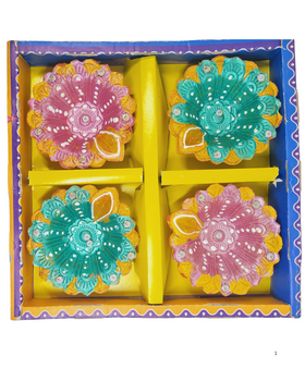 Clay Diya or Mitti Diya - Set of 4