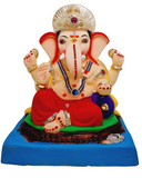 Eco Friendly Ganesha Rajmudra Ganesha or Shadu Mitti Ganesh 10"