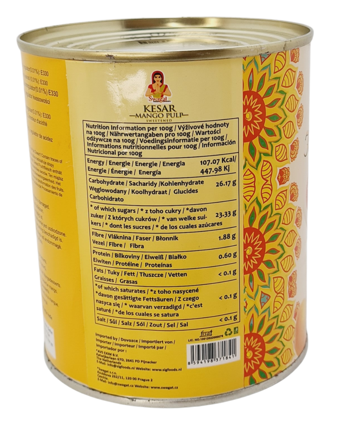 Swagat Kesar Mango Pulp 850gm
