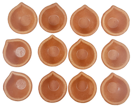 Clay Diya - Mitti Diya - Plain - Pack of 12