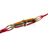 Multicolour  Beaded Thread Rakhi