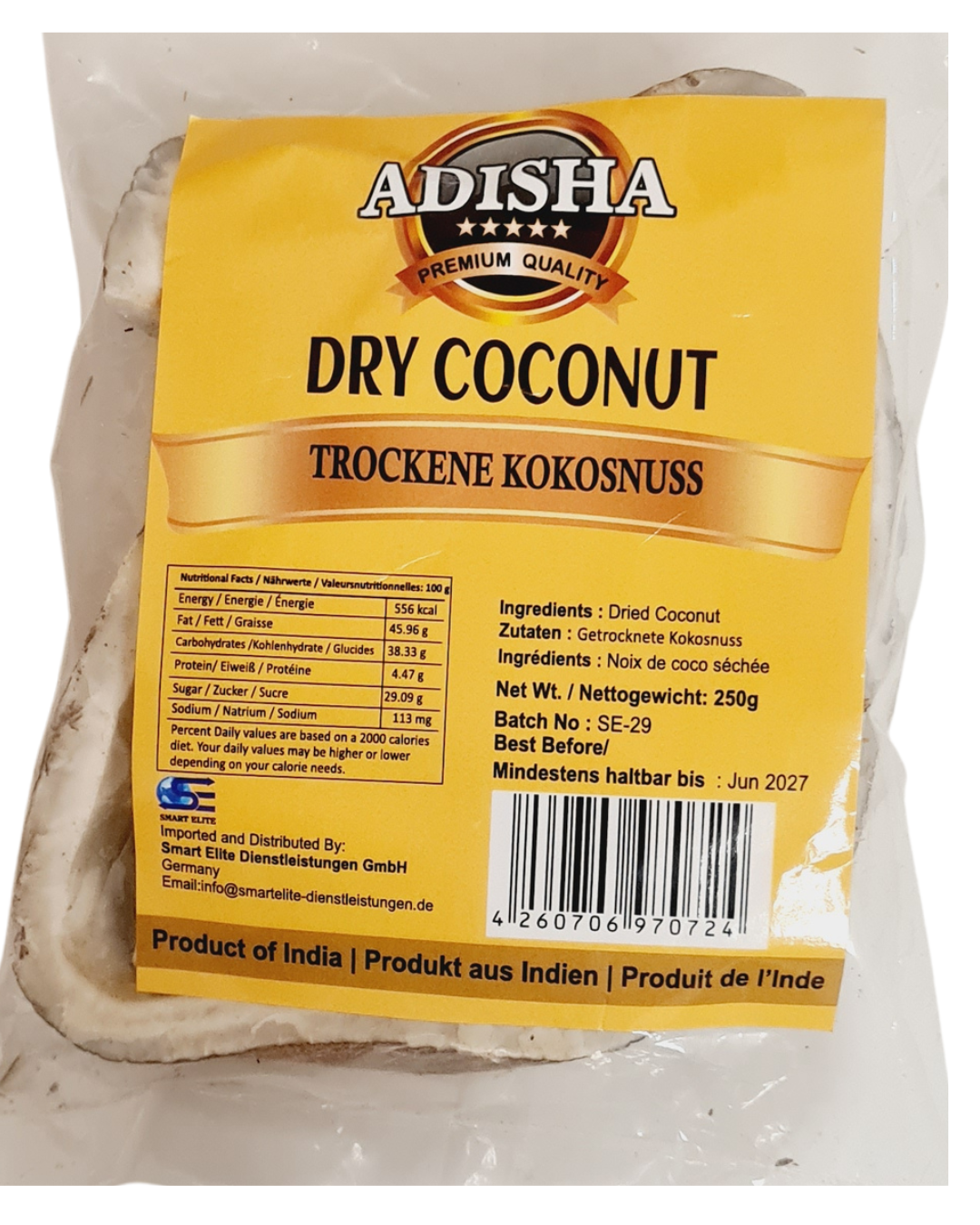 Adisha Dried Coconut 250gm