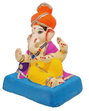 Eco Friendly Ganesha Phetawala Ganpati or Shadu Mitti Ganesha 9"