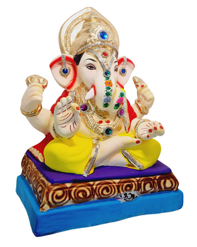 Eco Friendly Ganesha Dagdusheth Double Load Ganesha 13"