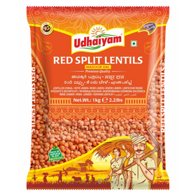 Udhaiyam Red Split Lentils - Masoor Dal 1kg