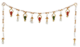 Golden & Pearl Beaded  Puja Ghar Toran