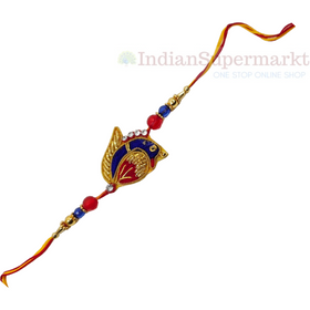 Peacock Design with Zari Work  Rakhi