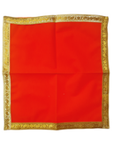 Velvete Aasan for God idols Orange Colour - 32cm X 32cm