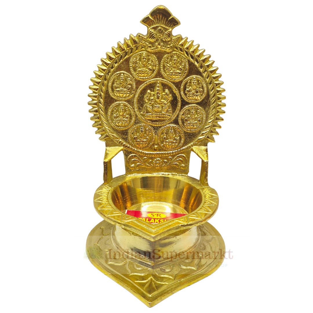 Brass Ashtalakshmi  Deepam for Pooja