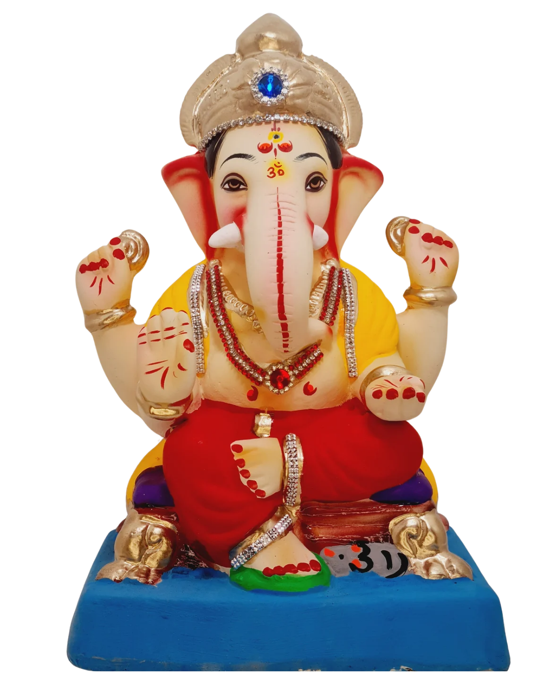 Eco Friendly Ganesha Choranga Double Load  or Shadu Mati Ganesha 10"