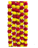 Toran Mix Yellow and Red Marigold flowers Set of 2