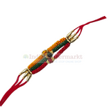 Multicolour  Beaded Thread Rakhi