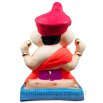Eco Friendly Ganesha Tilak Pheta Red Double Load  or Shadu Mati Ganesha 11